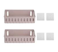 LIYJTK Porte-shampooing Mural étagère de Rangement étagère de Rangement des Services de Salle de Bain pour la Maison de Cuisine en Plastique Couleur de café 10,6x4.3x3,5in