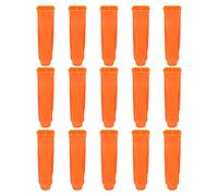 LIYJTK PP Plastic Bright Orange Emergency Survival Whistle Outdoor Safety Sports 15pcs Playground Invite