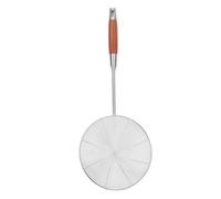 LIYJTK Premium Spider Strainer Skimmer Ladle with Wooden Handle 304 Stainless Steel Fine Mesh Kitchen Tool for Cooking Frying Pasta Noodles Dumplings 47.5cm