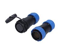 LIYJTK Prise de Courant d'aviation IP68, Paire de connecteurs étanches mâle Femelle, borne Bout à Bout 250V 5A SP28 pour Instruments de Communication, Ordinateurs, alarmes (26 cœurs)