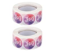 LIYJTK Purple Merci trop de cassettes Washi Étiquettes décoratives autocollants adhésifs Scrapbooking Supplies 2pcs