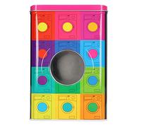 LIYJTK RÉCIPIENT À POUDRE À LESSIVE EN FER GRANDE CAPACITÉ BOÎTE DE RANGEMENT FACILE AVEC POIGNÉE POUR BUANDERIE (Rose)