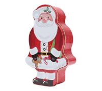 LIYJTK Santa Shaped Christmas Candy Box Metal Money Storage Container for Holiday Decorations Gift Giving Iron Material 24cm Height