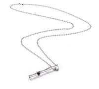 LIYJTK Sifflet en Acier Inoxydable avec Lanière Sifflets d'urgence à Décibels élevés pour la Survie en Camping en Plein Air pour L'aide