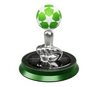 LIYJTK Solar Rotating Soccer Car Air Freshener Solar Powered Football Themed Aromatic Diffuser for Car and Home Decor Alloy Material 9x8x3cm