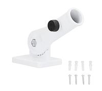 LIYJTK Support de Montage pour mât de Drapeau, kit de Support réglable Blanc antirouille pour Mur, Cour, Toit, Camion