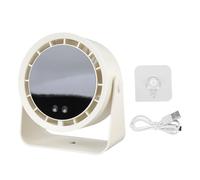 LIYJTK Ventilateur Turbo de bureau 2400 mAh rechargeable 100 vitesses ventilateur de circulation d'air portable affichage numérique ventilateurs de table muraux pour les voyages au (Beige)