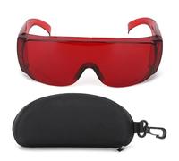 LIYJTK Verres de sécurité Protective Light Filtre accessoire industriel Red Green 405-1064Nm Protection de longueur d'onde (Rouge)