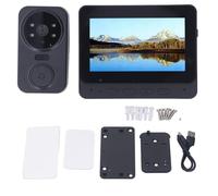 LIYJTK Video Doorphone System with 4.3 inch IPS Screen Wireless Video Intercom System 2 Way Intercom Night Video Doorbell Kit DC5V 2A for Home Security