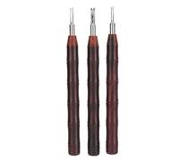 LIYJTK Watch Band Spring Bars Remover Ensemble d'outils de réparation de poignée en bois en forme de V -