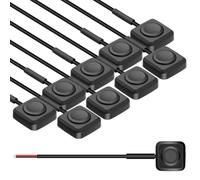 liyoe 10 Interrupteurs à Bascule, Interrupteur à Bouton-Poussoir Momentané, Boutons Marche/Arrêt à en pour Contrôle Industriel 12 V/24 V