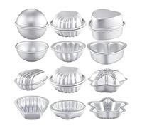 liyoe 12 Pcs 6 Formes Bain-Bombe Faisant Moule Bain-Bombe Artisanat Presse Moule pour Artisanat Bricolage pour Savons Faits à la Main Bougie Gâteau Cuisson