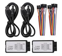 liyoe 2 Ensembles Analyseur Logique USB 24MHz 8 Canaux 24M/Secondes DéBogueur D'Analyseur Logique pour Analyseur Logique ARM FPGA Logique 24M 8CH
