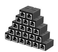 liyoe 20 Pièces D'Extension de Câble Ethernet, Coupleur RJ45 Cat 5 Cat 6 Cat6a, Connecteur D'Extension à Coupleur Ethernet RJ45