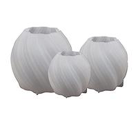 liyoe 3 Pcs Moules à Bougies en Silicone 3D Moules en Silicone Torsadés à Vague Irrégulière pour Bougies