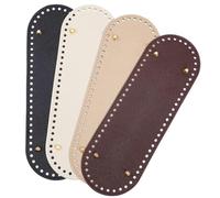 liyoe 4 Pièces Coussinets de Base de Fond de Sac, 4 Couleurs Ovale Crochet Fond de Sac en Cuir PU Bas Shaper Pad 10x4.7 Pouces
