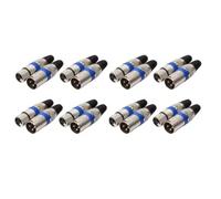 liyoe 8 Paires de Connecteurs XLR 3 Broches pour Microphone Audio, Prise XLR Mâle, Adaptateur Jack