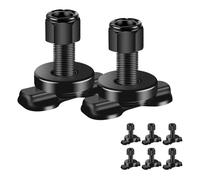 liyoe 8 Pièces de Fixation à Goujon Fileté à Double Écrou pour Rail en L, Utilisé avec Rail en L pour Plate-Forme de Camion, Remorque de Chargement