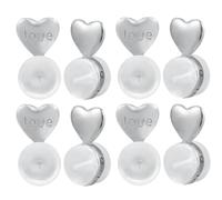 liyoe 8 Pièces Fermoirs de Boucles d'oreilles pour Oreilles Tombantes, Remplacements de Fermoirs de Boucles d'oreilles pour Boucles d'oreilles Lourdes, Or Blanc