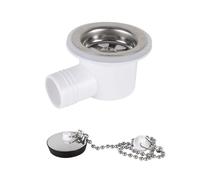 liyoe Bouchon de Vidange D'Évier à Angle Droit, Bouchon de Vidange D'Évier, Filtre de Vidange de Lavabo pour Camping-Car, Bateau, Sans Tube