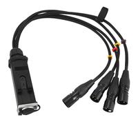 liyoe Câble Blindé RJ45 CAT5 vers Connecteurs Mâles XLR 3 Broches à 4 Canaux, Câble Récepteur Multi-Réseau pour Studio de Scène