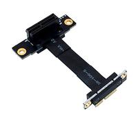 liyoe Câble Riser PCIE X1 Double Angle Droit PCIe 3.0 X1 vers X1 Câble D'Extension 8 Gbps PCI 1X Riser Card Ribbon Extender