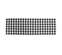 liyoe CantonnièRes à Carreaux pour la Cuisine Valances à Carreaux à Carreaux de Ferme pour Le DéCor de Traitement de FenêTre (Noir et Blanc)