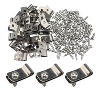 liyoe Clips de Clôture Métallique, 200 Pièces de Serre-Fils de Clôture en Aluminium pour Soudé de Calibre 12-16 sur Clôture en Bois, en Métal ou en Vinyle, Installation Facile, Facile à Utiliser