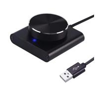 liyoe Contrôleur de Volume USB pour Haut-Parleurs D'Ordinateur PC, Knob de Réglage du Volume sans Perte, Contrôle Numérique avec Touche de Sourdine,