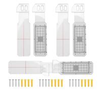 liyoe Enregistrement de Surveillance des Fissures 3 Pièces, Moniteur Révélateur D'Angle en Acrylique, Dispositif de Surveillance des Fissures Révélatrices, Instrument de Mesure