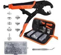 liyoe Ensemble D'Outils de Pinces de Fixation Robustes pour Boutons-Pression de Couverture de Bateau, Couvertures de Bricolage, Kit de Boutons-Pression en Toile