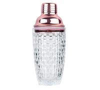 liyoe Ensemble Shaker à Cocktail en Verre de 13 Oz - Shaker en Verre pour Cocktails, Shakers à et Shakers à Cocktail en Or Rose