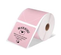 liyoe Expédition Étiquette Imprimante Étiquette Autocollant Étiquette Ronde Étiquette Carrée Bricolage Logo Petite Entreprise 3X3 500 Pièces Rose