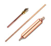 liyoe Filtre Déshydrateur de Réfrigérateur de Soudage en Bronze Phosphoreux avec Vanne de Service D'Accès, pour la Réparation de Climatiseur de Réfrigération