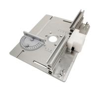 liyoe Jauge D'Onglet de Plaque D'Insertion de Table de Toupie pour Bancs de Travail Du Bois Scie à Table Tondeuse Multifonctionnelle Machine de Gravure-Argent