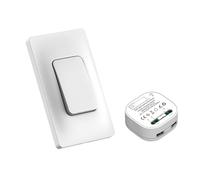 liyoe Kit Interrupteur et Récepteur Sans Auto-Alimenté, Interrupteur Mural à Télécommande, Luminaires