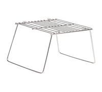 liyoe Mini Gril de Camping Portable, Gril de Feu de Camp Pliable Adapté Aux Voyages et à la Survie, Taille Étendue : 18x16x12cm