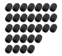 liyoe Paquet de 30 Pare-Brise de Microphone en Mousse, Housses en Mousse pour Micro de Casque à de Taille Mini pour Microphone de Casque, Durables, Faciles à Installer et à Utiliser