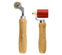 liyoe Rouleau à Joint en Silicone de 40 mm et Rouleau à Joint en Laiton, Outil à Rouleau à Joint de Papier Peint, Rouleau de Détail pour Toiture et Revêtement de Sol en Vinyle
