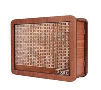 liyoe Tirelire en Bois pour Enfants Adultes, Tirelire avec Compteur, Boîte D'Économie d'argent, Tirelire Réutilisable avec Cible de Comptage Facile à Utiliser, C