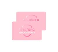 liyun Cartes de blocage RFID, ultra fines et minimalistes sécurisées, protection de carte de crédit bancaire, champ de force antivol max pour portefeuilles sans contact, rose, Taille unique, Classique
