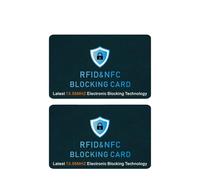 liyun Cartes de blocage RFID, ultra fines et minimalistes sécurisées, protection de carte de crédit bancaire, champ de force antivol max pour portefeuilles sans contact, bleu, Taille unique, Classique