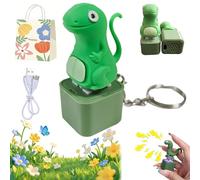 Lizard Button, Lizard Keychain Sound, Lizards Button Sound, Lizards Keychain with Rechargeable LED Light & Realistic Croak, Portable Stress Reliever for Anxiety & Sensory Fun (1pc)