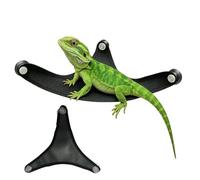 Lizard Hammock Suction Cup Mesh Bed | Breathable Reptile Perch Lounger | Gecko Snake Turtle Climbing Rest | Strong Suction Hanging Habitat Decor Accessory | for Basking Sleeping Resting Home
