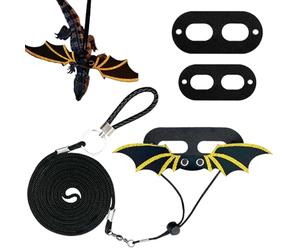 Lizard Harness - Ajustable Secure Fit | PU Leather Small Pet Leash - Reptile Hamster Turtle Walking Outdoor Travel Training Costume Accessory