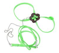 Lizard Harness & Leash | Adjustable Reptile Walking Lead for Geckos/Iguanas/Small Pets | Protective - Bite Chain Design | Sturdy Polyester Traction Rope (Green)