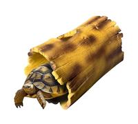 Lizard House, Terrarium Tree Texture Bearded Dragon Cave, Resin Decorative Fish Tank Accessories, Landscape Climbing Basking Area for Wet/Dry Indoor Spiders, Snakes, Turtles, Crabs