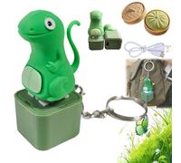 Lizard Keychain, Lizard Button, Lizards Fidget Toy, Light Up Animal Keychain Toy - Rechargeable LED Color Changing Sound Button, Portable Stress Reliever for Anxiety & Sensory Fun (1pc)