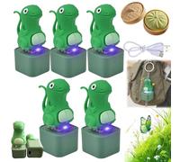 Lizard Keychain, Lizard Button, Lizards Fidget Toy, Light Up Animal Keychain Toy - Rechargeable LED Color Changing Sound Button, Portable Stress Reliever for Anxiety & Sensory Fun (5pcs)
