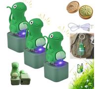 Lizard Keychain, Lizard Button, Lizards Fidget Toy, Light Up Animal Keychain Toy - Rechargeable LED Color Changing Sound Button, Portable Stress Reliever for Anxiety & Sensory Fun (3pcs)